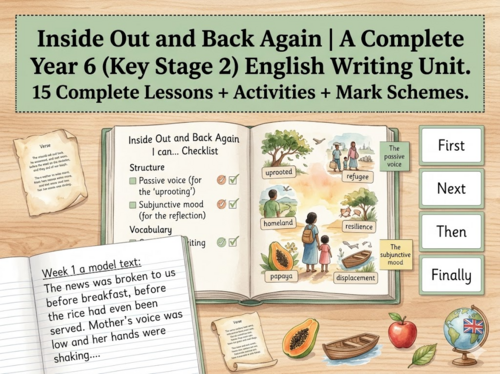 Inside Out and Back Again | Year 6 English Unit | 15 Complete Lessons + Resources + Mark Scheme