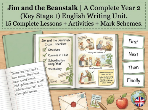 Jim and the Beanstalk | Year 2 English Unit | 15 Complete Lessons + Resources + Mark Scheme