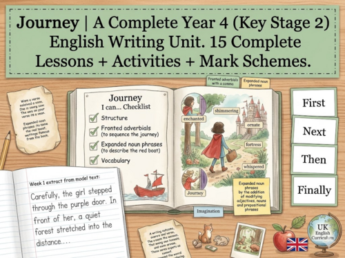 Journey | Year 4 English Unit | 15 Complete Lessons + Resources + Mark Scheme
