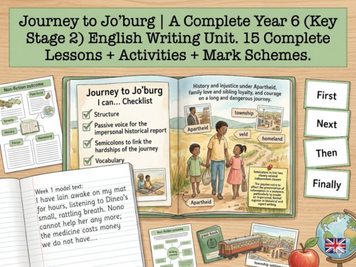 Journey to Jo'burg | Year 6 English Unit | 15 Complete Lessons + Resources + Mark Scheme