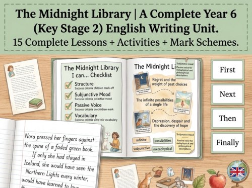 The Midnight Library | Year 6 English Unit | 15 Complete Lessons + Resources + Mark Scheme