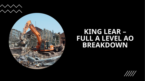 A'LEVEL KING LEAR - BREAKDOWN OF AO NUMBERS