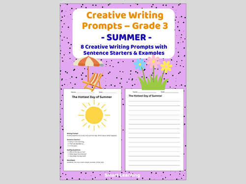 Creative Writing Prompts – Grade 3 | Summer Writing Activities