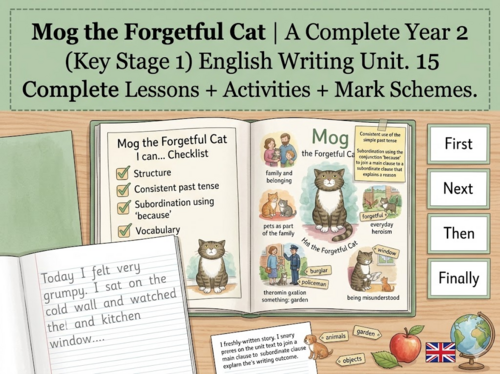 Mog the Forgetful Cat | Year 2 English Unit | 15 Complete Lessons + Resources + Mark Scheme