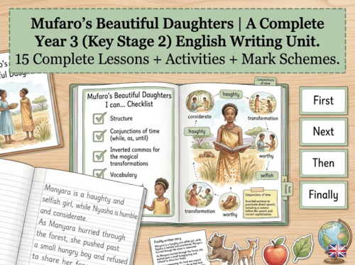 Mufaro's Beautiful Daughters | Year 3 English Unit | 15 Complete Lessons + Resources + Mark Scheme