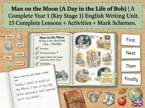 Man on the Moon (A Day in the Life of Bob) | Year 1 English Unit | 15 Complete Lessons + Resources