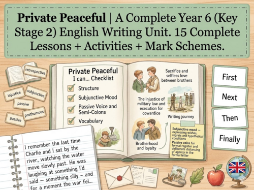 Private Peaceful | Year 6 English Unit | 15 Complete Lessons + Resources + Mark Scheme