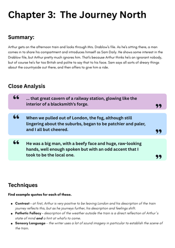 The Woman in Black Ch.3 Worksheet