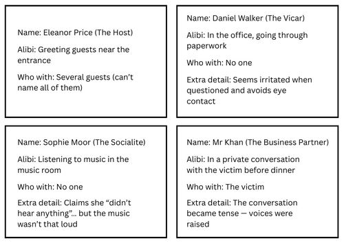 KS3 Murder Mystery Drama Activity | Detective Interview Roleplay | Speaking & Listening