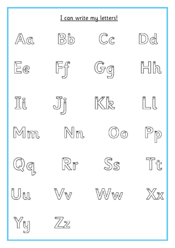 Capital and lowercase writing