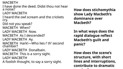 Macbeth - Act 2 Scene 2 Annotated Extracts