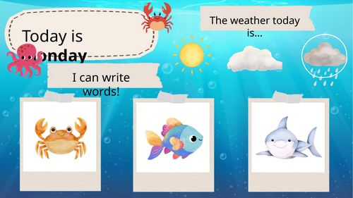 EYFS morning work- under the sea