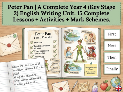 Peter Pan | Year 4 English Unit | 15 Complete Lessons + Resources + Mark Scheme