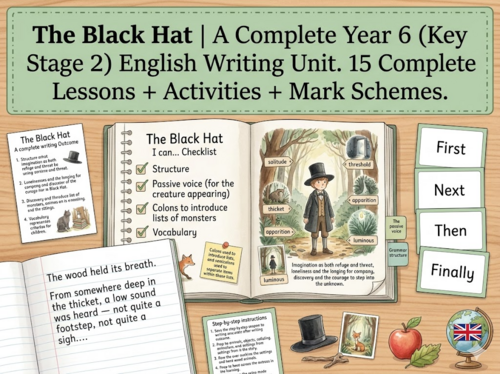 The Black Hat | Year 6 English Unit | 15 Complete Lessons + Resources + Mark Scheme