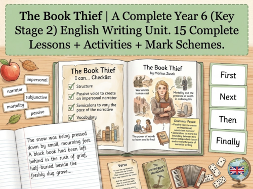 The Book Thief | Year 6 English Unit | 15 Complete Lessons + Resources + Mark Scheme