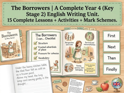 The Borrowers | Year 4 English Unit | 15 Complete Lessons + Resources + Mark Scheme