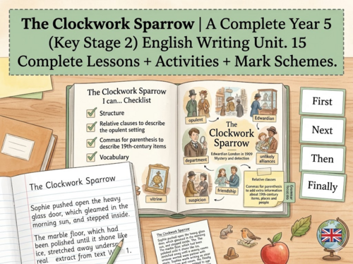 The Clockwork Sparrow | Year 5 English Unit | 15 Complete Lessons + Resources + Mark Scheme