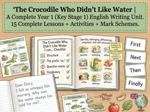 The Crocodile Who Didn't Like Water | Year 1 English Unit | 15 Complete Lessons + Resources