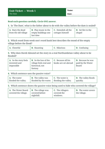 The Dam | Year 6 English Unit | 15 Complete Lessons + Resources + Mark ...
