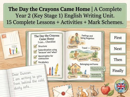 The Day the Crayons Came Home | Year 2 English Unit | 15 Complete Lessons + Resources