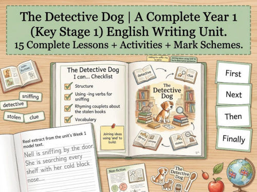 The Detective Dog | Year 1 English Unit | 15 Complete Lessons + Resources + Mark Scheme