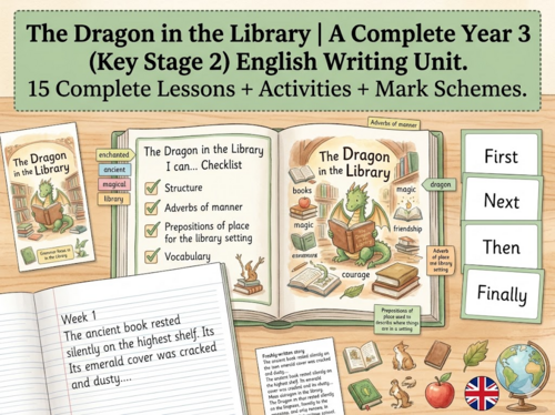 The Dragon in the Library | Year 3 English Unit | 15 Complete Lessons + Resources + Mark Scheme