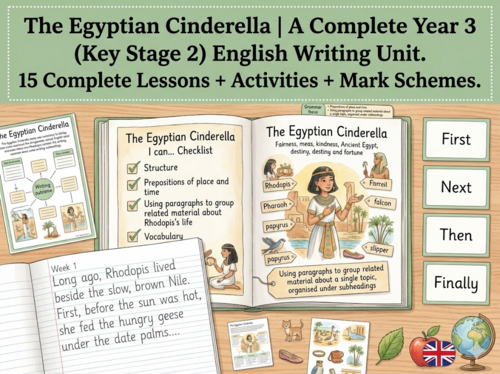 The Egyptian Cinderella | Year 3 English Unit | 15 Complete Lessons + Resources + Mark Scheme