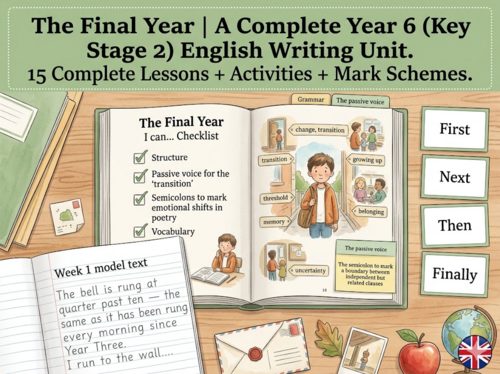 The Final Year | Year 6 English Unit | 15 Complete Lessons + Resources + Mark Scheme