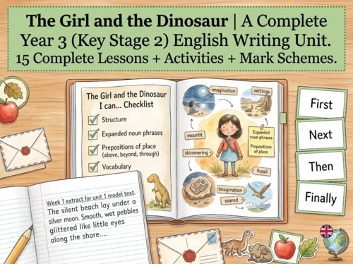 The Girl and the Dinosaur | Year 3 English Unit | 15 Complete Lessons + Resources + Mark Scheme