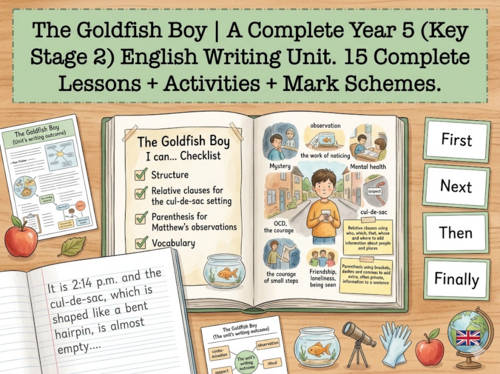 The Goldfish Boy | Year 5 English Unit | 15 Complete Lessons + Resources + Mark Scheme