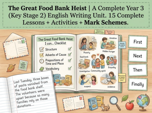 The Great Food Bank Heist | Year 3 English Unit | 15 Complete Lessons + Resources + Mark Scheme