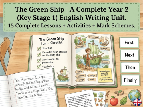 The Green Ship | Year 2 English Unit | 15 Complete Lessons + Resources + Mark Scheme