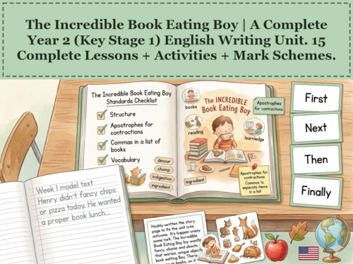 The Incredible Book Eating Boy | Year 2 English Unit | 15 Complete Lessons + Resources
