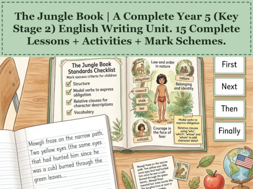 The Jungle Book | Year 5 English Unit | 15 Complete Lessons + Resources + Mark Scheme