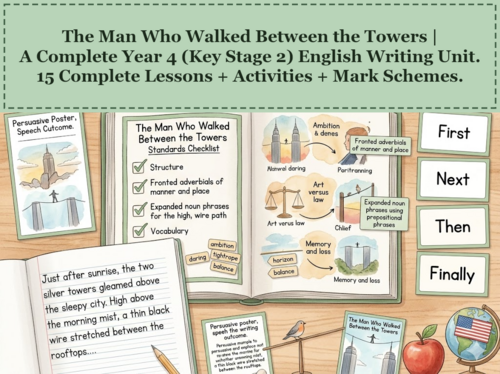 The Man Who Walked Between the Towers | Year 4 English Unit | 15 Complete Lessons + Resources