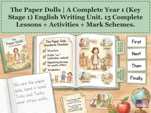 The Paper Dolls | Year 1 English Unit | 15 Complete Lessons + Resources + Mark Scheme