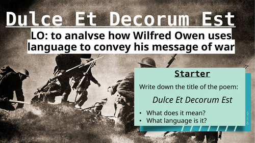 Dulce Et Decorum Est