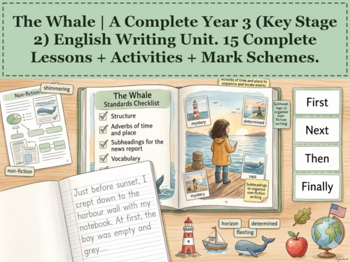 The Whale | Year 3 English Unit | 15 Complete Lessons + Resources + Mark Scheme