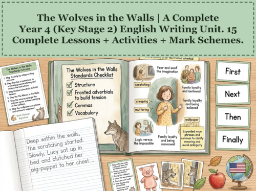 The Wolves in the Walls | Year 4 English Unit | 15 Complete Lessons + Resources + Mark Scheme