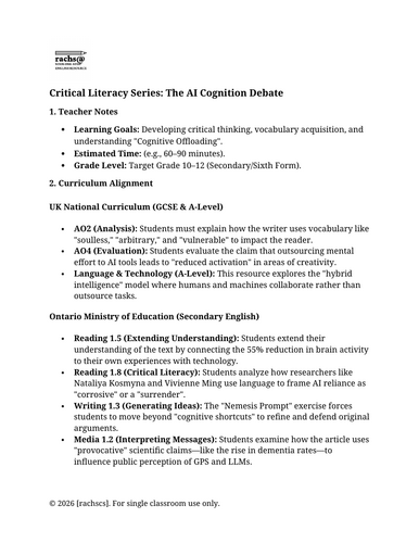 Stop AI-Plagiarism: The "Nemesis Prompt" & Critical Literacy Workshop