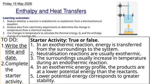 R1.1 Enthalpy and Heat Transfers (IBDP Chemistry)