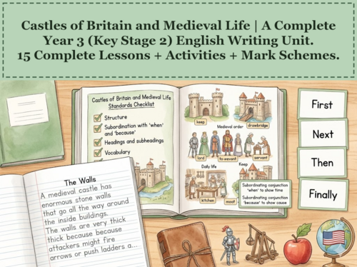 Castles of Britain and Medieval Life | Year 3 English Unit | 15 Complete Lessons + Resources