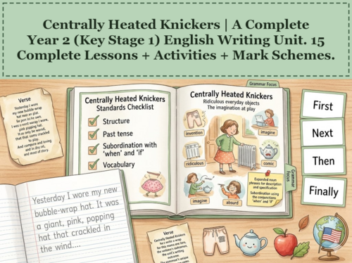 Centrally Heated Knickers | Year 2 English Unit | 15 Complete Lessons + Resources + Mark Scheme