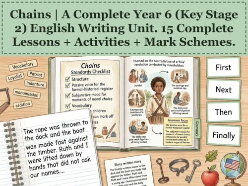 Chains | Year 6 English Unit | 15 Complete Lessons + Resources + Mark Scheme