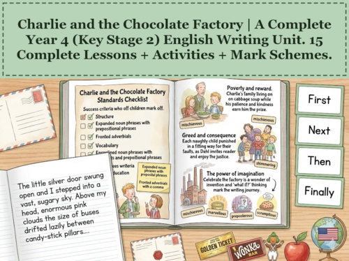 Charlie and the Chocolate Factory | Year 4 English Unit | 15 Complete Lessons + Resources