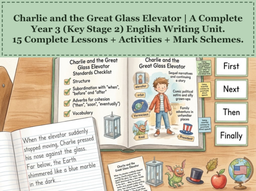 Charlie and the Great Glass Elevator | Year 3 English Unit | 15 Complete Lessons + Resources