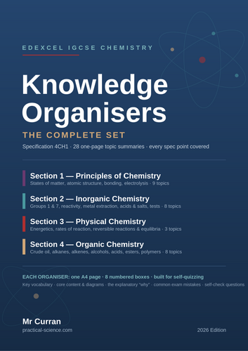 Edexcel IGCSE Chemistry Knowledge Organisers