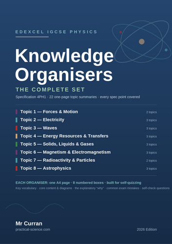 Edexcel IGCSE Physics Knowledge Organisers