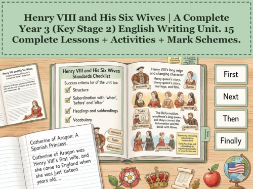 Henry VIII and His Six Wives | Year 3 English Unit | 15 Complete Lessons + Resources