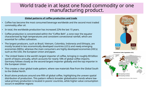 AQA A-Level Geography - Global Systems - World Trade in one Food Commodity Coffee Revision lesson